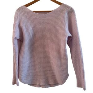 Vince Lavender Ribbed Long Sleeve 100% Cashmere Sweater size Large